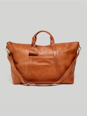 NWT! 🏷️ Madewell The Overnight Bag in English Saddle Leather - Tan Brown